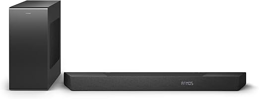 Philips TAB8907/10 Soundbar 3.1.2 Subwoofer Wireless, Dolby Atmos, Audio Cinematografico, HDMI eARC, 720W