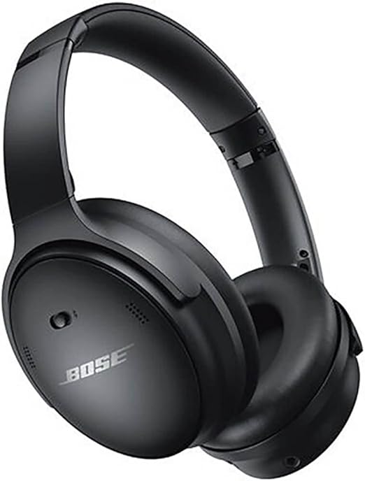 Bose QuietComfort 45 Bluetooth wireless Headphones con riduzione del rumore con microfono per chiamate, nero, Taglia unica