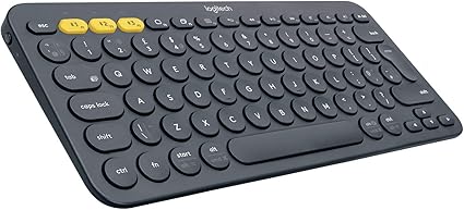 Logitech K380 Tastiera Bluetooth Multidispositivo per Windows, Apple iOS, Bluetooth Wireless, Design Compatto, PC/Mac/Laptop/Smartphone/Tablet, Layout Italiano QWERTY, Nero