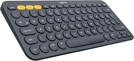 Logitech K380 Tastiera Bluetooth Multidispositivo per Windows, Apple iOS, Bluetooth Wireless, Design Compatto, PC/Mac/Laptop/Smartphone/Tablet, Layout Italiano QWERTY, Nero