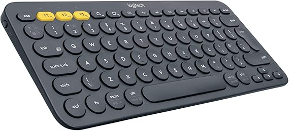 Logitech K380 Tastiera Bluetooth Multidispositivo per Windows, Apple iOS, Bluetooth Wireless, Design Compatto, PC/Mac/Laptop/Smartphone/Tablet, Layout Italiano QWERTY, Nero