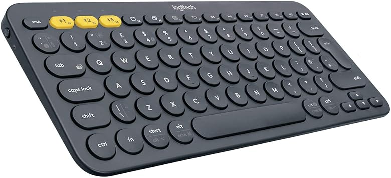 Logitech K380 Tastiera Bluetooth Multidispositivo per Windows, Apple iOS, Bluetooth Wireless, Design Compatto, PC/Mac/Laptop/Smartphone/Tablet, Layout Italiano QWERTY, Nero
