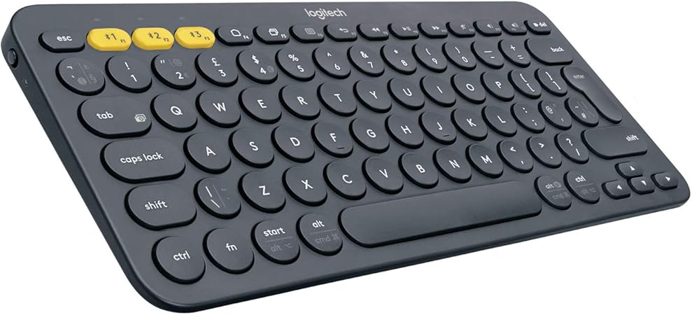 Logitech K380 Tastiera Bluetooth Multidispositivo per Windows, Apple iOS, Bluetooth Wireless, Design Compatto, PC/Mac/Laptop/Smartphone/Tablet, Layout Italiano QWERTY, Nero