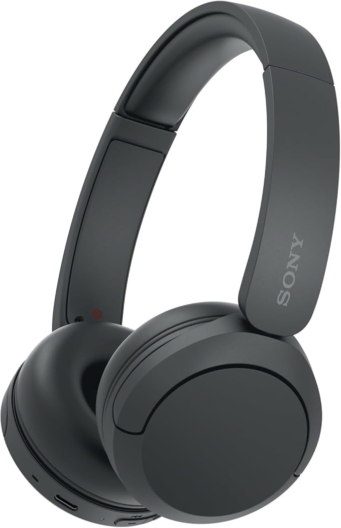 Sony WH-CH520 | Cuffie Wireless, Connessione Multipoint, con Microfono, Fino a 50 ore di durata della batteria con Ricarica rapida - Nero