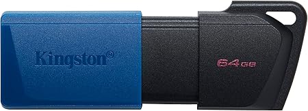 Kingston DataTraveler Exodia M PenDrive USB 3.2 Gen 1 DTXM/64GB - con cappuccio removibile (Nero + Blu)