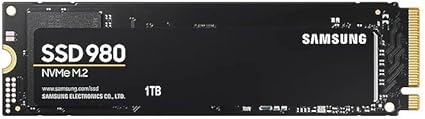 Samsung 980 1 TB PCIe 3.0 (up to 3.500 MB/s) NVMe M.2 Internal Solid State Drive (SSD) (MZ-V8V1T0BW)