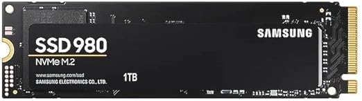 Samsung 980 1 TB PCIe 3.0 (up to 3.500 MB/s) NVMe M.2 Internal Solid State Drive (SSD) (MZ-V8V1T0BW)