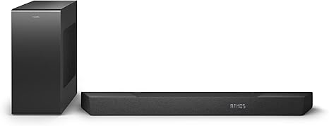Philips TAB8907/10 Soundbar 3.1.2 Subwoofer Wireless, Dolby Atmos, Audio Cinematografico, HDMI eARC, 720W