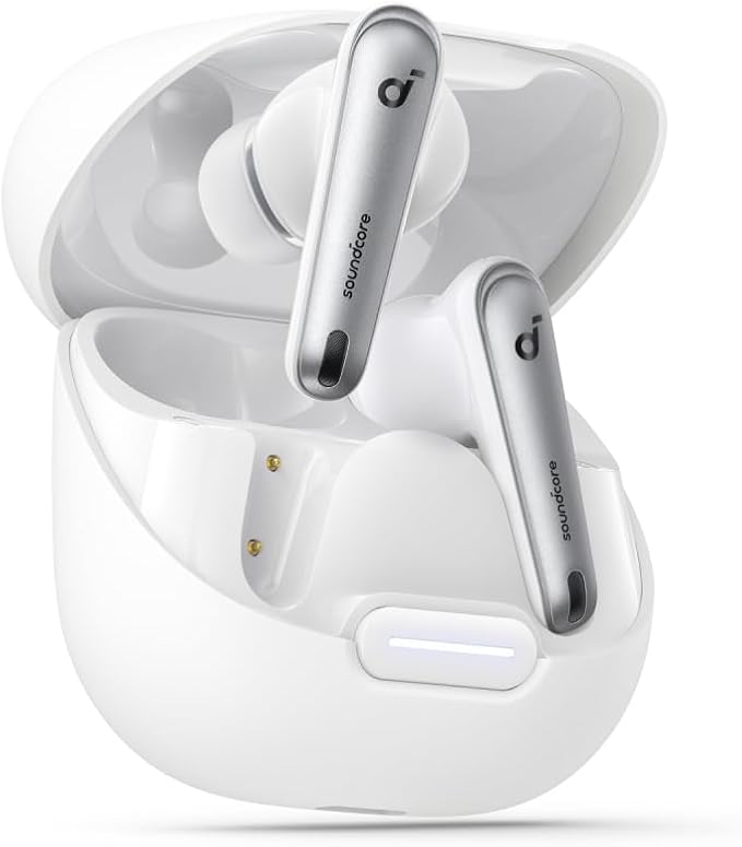 Soundcore by Anker Liberty 4 NC - Cuffie Bluetooth con cancellazione del rumore, cancellazione adattiva del rumore per orecchie e ambiente (bianco)(Ricondizionato)