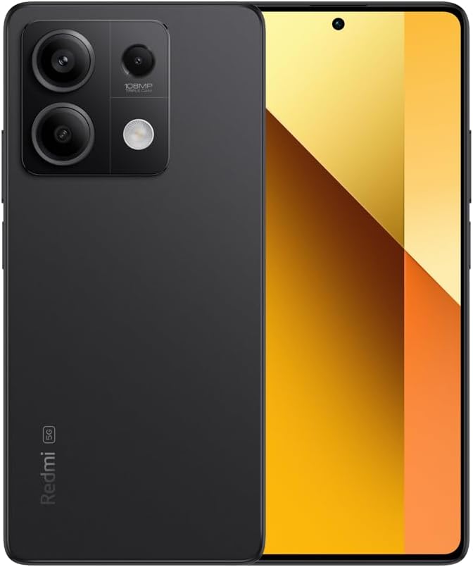 Xiaomi Redmi Note 13 5G 8+256GB, Fotocamera Super-Clear da 108 MP, Schermo da 6.67", 5.000 mAh, Nero (IT Versione)