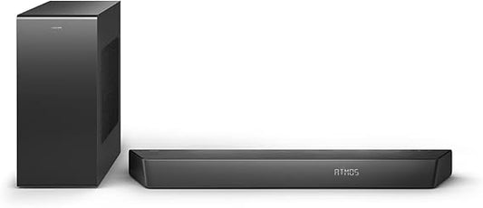 Philips TAB7207/10 Soundbar 2.1 con Subwoofer Wireless, Dolby Digital, Suono Cinematografico, Bassi Intensi e Profondi, HDMI ARC, Design Ultrasottile