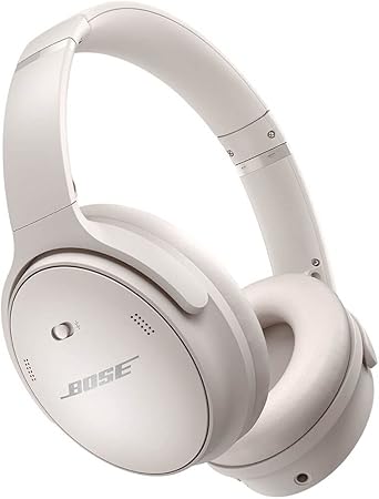 Bose QuietComfort 45 Bluetooth wireless Headphones con riduzione del rumore con microfono per chiamate, bianco, Taglia unica