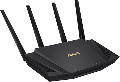 ASUS RT-AX58U Router Estendibile con Mobile Tethering, Alternativa ai Router 4G 5G, Mesh Wifi 6 AX3000 Dual-Band, Tecnologia OFDMA e MU-MIMO, Trend Micro AiProtection Pro Security, QoS Adattivo