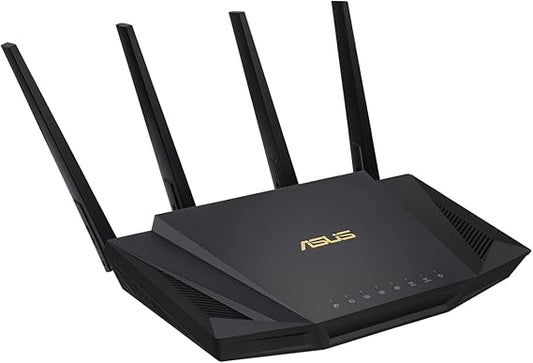 ASUS RT-AX58U Router Estendibile con Mobile Tethering, Alternativa ai Router 4G 5G, Mesh Wifi 6 AX3000 Dual-Band, Tecnologia OFDMA e MU-MIMO, Trend Micro AiProtection Pro Security, QoS Adattivo