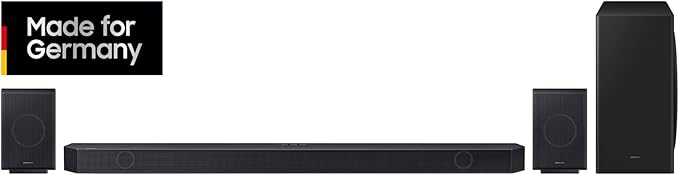 Samsung HW-Q935GD 9.1.4 Canale Q-Soundbar per TV, altoparlante posteriore a 2.0.2 canali, altoparlante Bluetooth wireless Dolby Atmos/DTS:X, Q-Symphony [2024]