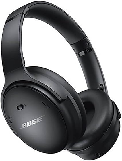 Bose QuietComfort 45 Bluetooth wireless Headphones con riduzione del rumore con microfono per chiamate, nero, Taglia unica