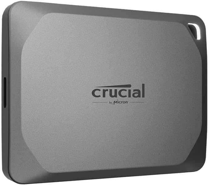 Crucial X9 Pro SSD 1TB Esterno SSD Portatile, fino a 1050 MB/s in lettura e scrittura, Resistenza ad Acqua e Polvere (IP55), Unità a Stato Solido Esterno, USB-C 3.2 - CT1000X9PROSSD902