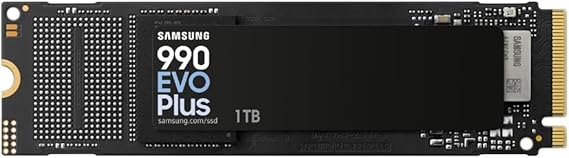Samsung Memorie MZ-V9S1T0BW 990 EVO Plus SSD Interno da 1TB PCIe Gen 4.0 x4 / 5.0 x2 NVMe 2.0, memoria progettata per professionisti e giocatori occasionali, compatibile con PC