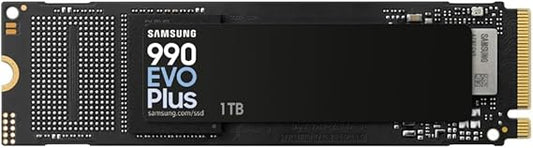 Samsung Memorie MZ-V9S1T0BW 990 EVO Plus SSD Interno da 1TB PCIe Gen 4.0 x4 / 5.0 x2 NVMe 2.0, memoria progettata per professionisti e giocatori occasionali, compatibile con PC
