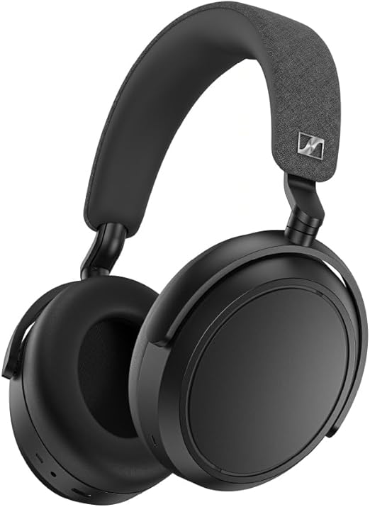 Sennheiser MOMENTUM 4 Wireless: Cuffie Bluetooth, cancellazione adattiva del rumore, 60 h di autonomia, suono personalizzabile, nero, Over-Ear