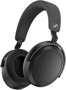 Sennheiser MOMENTUM 4 Wireless: Cuffie Bluetooth, cancellazione adattiva del rumore, 60 h di autonomia, suono personalizzabile, nero, Over-Ear
