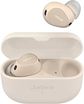 Jabra Elite 10 Auricolari Bluetooth intraurali wireless con Cancellazione attiva del rumore Advanced, Cuffie Bluetooth con 6 microfoni integrati e suono Dolby Atmos - Crema