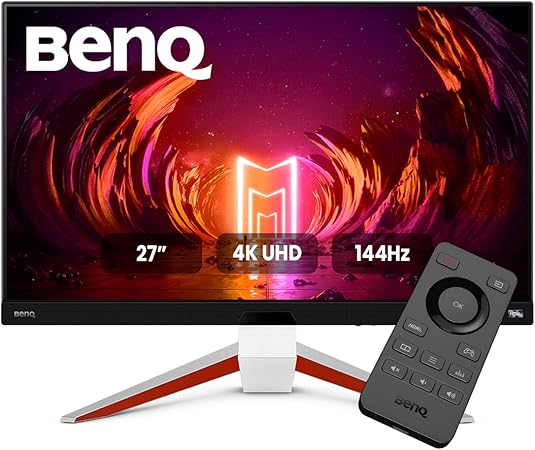 BenQ MOBIUZ EX2710U Monitor 4K Gaming (27 pollici, IPS, 144 Hz, 1ms, HDR 600, HDMI 2.1, VRR compatibile per PS5, telecomando)