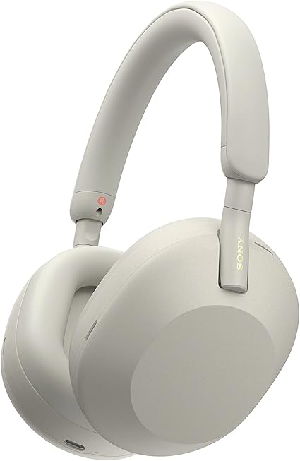 Sony WH-1000XM5 Cuffie Wireless Premium con Cancellazione del Rumore,Bluetooth,Chiamate Chiare,Hi-Res Audio, Fino a 30 Ore di Autonomia, Custodia Rigida Inclusa, Compatibili con iOS e Android – Silver