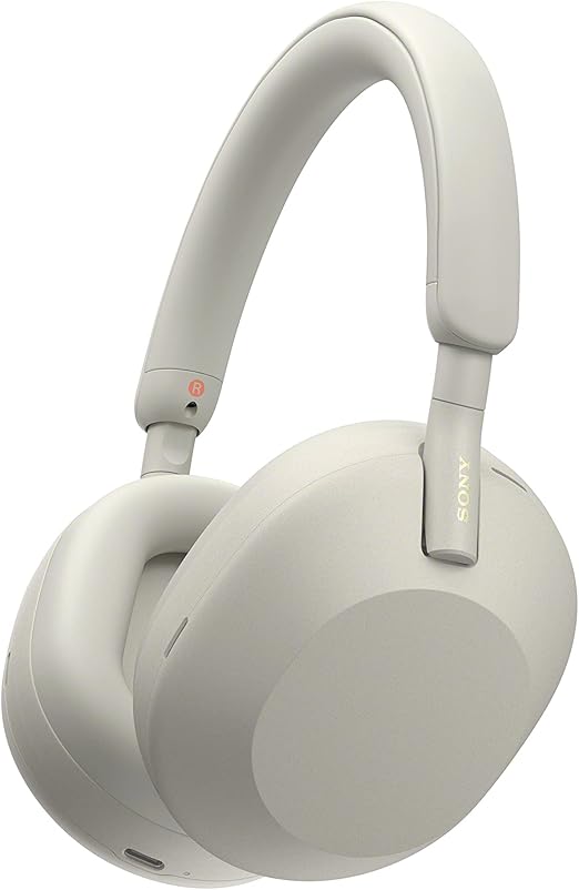 Sony WH-1000XM5 Cuffie Wireless Premium con Cancellazione del Rumore,Bluetooth,Chiamate Chiare,Hi-Res Audio, Fino a 30 Ore di Autonomia, Custodia Rigida Inclusa, Compatibili con iOS e Android – Silver