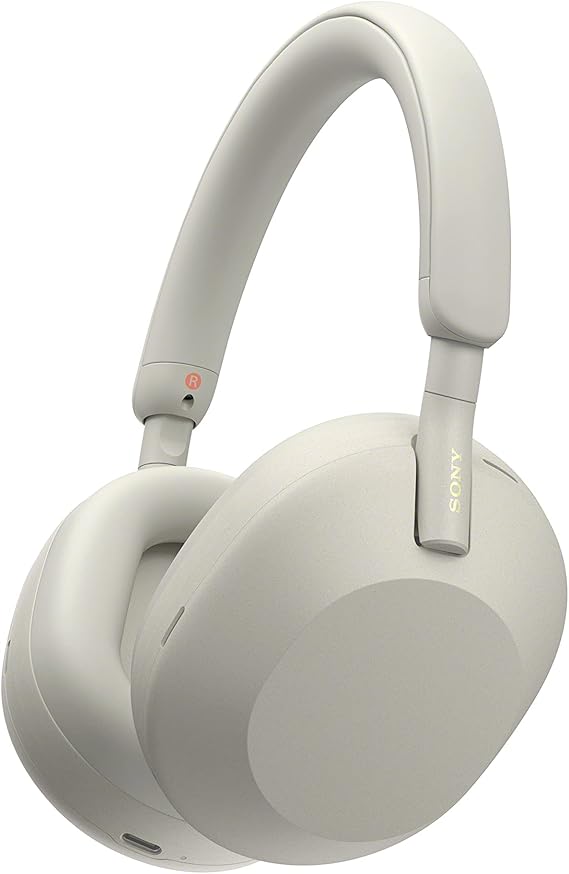 Sony WH-1000XM5 Cuffie Wireless Premium con Cancellazione del Rumore,Bluetooth,Chiamate Chiare,Hi-Res Audio, Fino a 30 Ore di Autonomia, Custodia Rigida Inclusa, Compatibili con iOS e Android – Silver