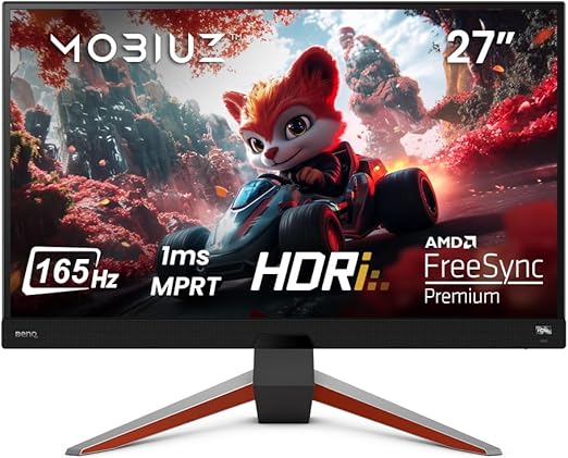 BenQ MOBIUZ EX2710Q Monitor Gaming (27 pollici, IPS, 2K, 165 Hz 1ms HDR 400, FreeSync Premium, 144 Hz compatibile)