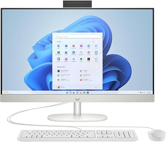 HP 27-cr0006sl All-in-One, Desktop, Intel Core i7-1355U, 16GB RAM DDR4, 1TB SSD, Grafica Intel Iris Xe, Display da 27" FHD IPS, Wi-Fi 6, Audio Integrato da 2W, Windows 11, Non è Touch, Bianco