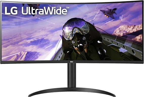 LG 34WP65C UltraWide Monitor 35" 21:9 QHD Curvo LED VA HDR 10, 3440x1440, 1ms MBR, AMD FreeSync Premium 160Hz, HDMI 2.0 (HDPC 2.2), Display Port 1.4, Audio Stereo 14W, AUX, Flicker Safe, Nero