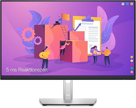 Dell P2422H 24" Full HD (1920x1080) Monitor, 60Hz, IPS, 5ms, 99% sRGB, DisplayPort, HDMI, VGA, 5x USB, 3 Anni di Garanzia, Nero