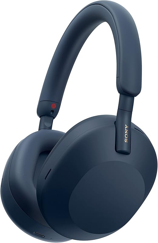 Sony WH-1000XM5 Cuffie Premium Noise Cancelling Wireless Bluetooth, chiamate nitide, audio ahi res, fino a 30 ore di autonomia, custodia rigida inclusa, compatibili con iOS e Android – Midnight Blue