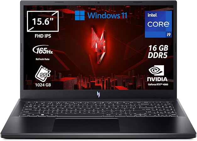 Acer Nitro 5 AN515-58-72P6 Notebook Gaming, Processore Intel Core i7-12700H, Ram 16 GB DDR4, 1024 GB SSD, Display 15.6" FHD IPS 144 Hz LED LCD, NVIDIA GeForce RTX 3060 6 GB, Windows 11 Home