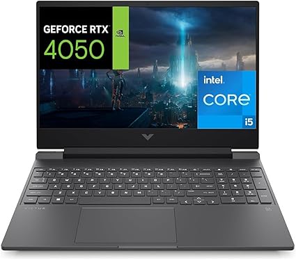 HP Victus 15-fa1007sl Notebook, Intel Core i5-12450H, RAM 16GB, 512GB SSD PCIe, Display 15.6" FHD IPS 144Hz, Nvidia RTX 4050 da 6GB, 3 Mesi di PC Game Pass Incluso, Windows 11, Grigio