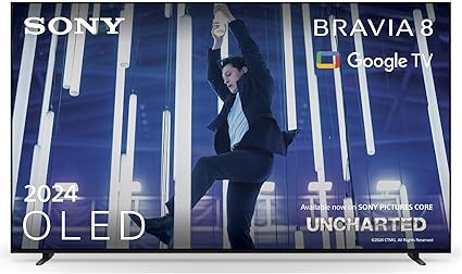 Sony BRAVIA 8 OLED 55 Pollici 4K HDR Google Smart TV | Gaming Menu per PlayStation 5, IMAX Enhanced, Dolby Vision Atmos, Chromecast, AirPlay, 120Hz 55XR80