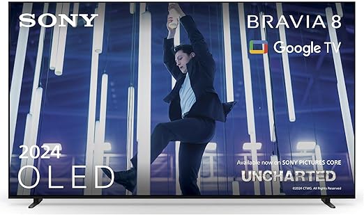 Sony BRAVIA 8 OLED 55 Pollici 4K HDR Google Smart TV | Gaming Menu per PlayStation 5, IMAX Enhanced, Dolby Vision Atmos, Chromecast, AirPlay, 120Hz 55XR80