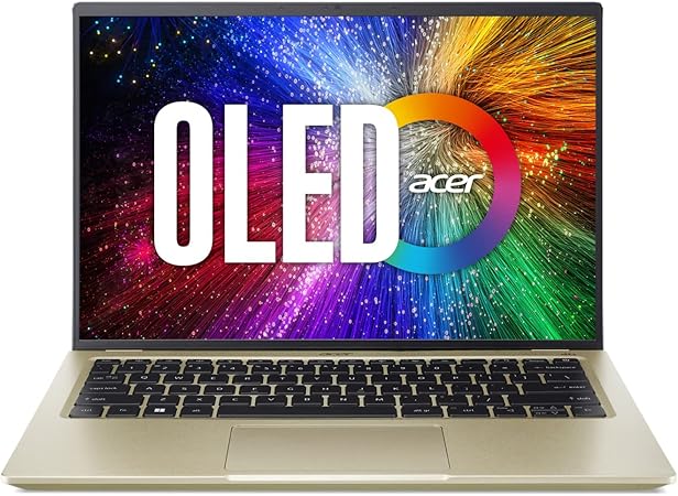Acer Swift 3 SF314-71-59VT PC Portatile, Notebook, Intel Core i5-12450H, RAM 16 GB DDR5, 1024 GB PCIe NVMe SSD, Display 14" 2.8K OLED, Scheda Grafica Intel UHD, Windows 11 Home, Oro