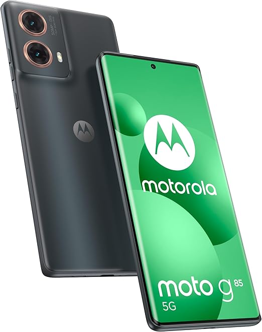 Motorola G85 5G 256GB RAM 8GB Smartphone sbloccato Schermo curvo 6.7" Doppio Sensore 50MP Batteria 5000mAh Ricarica Rapida 30W Grigio Carbonio Versione Francese
