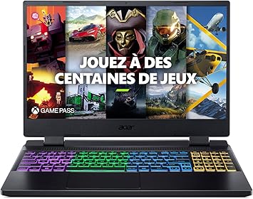Acer Nitro 5 AN515-58-5335 - Computer portatile da gaming 15,6" FHD IPS 144 Hz, PC portatile Gamer (Intel Core i5-12450H, NVIDIA GeForce RTX 4050, RAM 16 GB, 512 GB SSD, Windows 11) - PC Gaming Nero