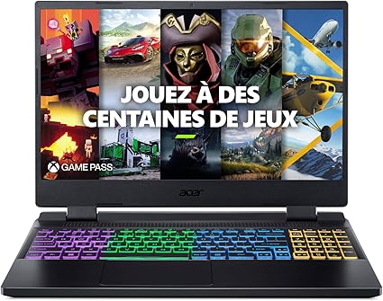 Acer Nitro 5 AN515-58-5335 - Computer portatile da gaming 15,6" FHD IPS 144 Hz, PC portatile Gamer (Intel Core i5-12450H, NVIDIA GeForce RTX 4050, RAM 16 GB, 512 GB SSD, Windows 11) - PC Gaming Nero