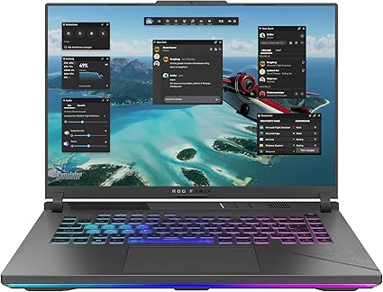 ASUS ROG Strix G16 Laptop | 16" Full HD 165Hz/7ms 16:10 IPS Display | Intel Core i9-13980HX | 16GB RAM | 1TB SSD | NVIDIA RTX 4070 | Windows 11 | Tastiera QWERTZ con 4 zone RGB | Eclipse Gray