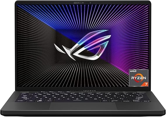 ASUS ROG Zephyrus G14 Laptop (14 pollici, 120Hz/3ms WQXGA 2560x1600) Notebook (AMD R7-6800HS, 16GB RAM, 1TB SSD, AMD RX 6700S 8GB GDDR6, Win11H) Eclipse Grey/QWERTZ