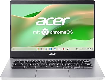 Acer Chromebook 314 (CB314-2H-K17E) Laptop | Display HD 14" | MediaTek Octa-Core ARM Cortex A73/A53 (MT8183) | 4 GB RAM | 64 GB eMMC | Mali-G72 MP3 GPU | Google ChromeOS | Argento