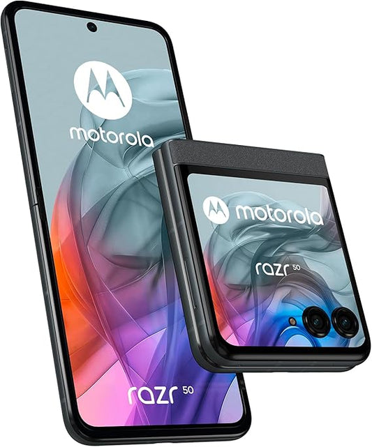 Motorola Razr 50 (8/256GB, AI, display esterno 3.63” pOLED, interno 6.9" pOLED, 50+13MP, selfie 32MP, MediaTek Dimensity 7300X, 4200mAh, ricarica 33W, wireless 15W, Dual SIM, Android 14) Koala Grey