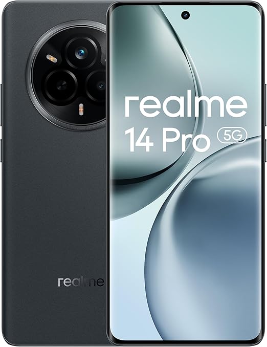 realme 14 Pro 5G Smartphone, 12+512GB, Fotocamera Sony IMX882 OIS da 50MP, Dimensity 7300, Display Curvo 120Hz, Impermeabile IP69, Batteria 5260mAh, Ricarica Rapida 45W SUPERVOOC, Grey