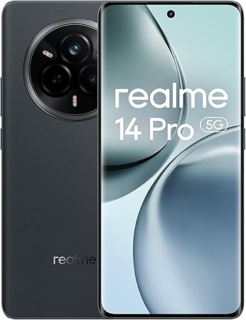 realme 14 Pro 5G Smartphone, 12+512GB, Fotocamera Sony IMX882 OIS da 50MP, Dimensity 7300, Display Curvo 120Hz, Impermeabile IP69, Batteria 5260mAh, Ricarica Rapida 45W SUPERVOOC, Grey