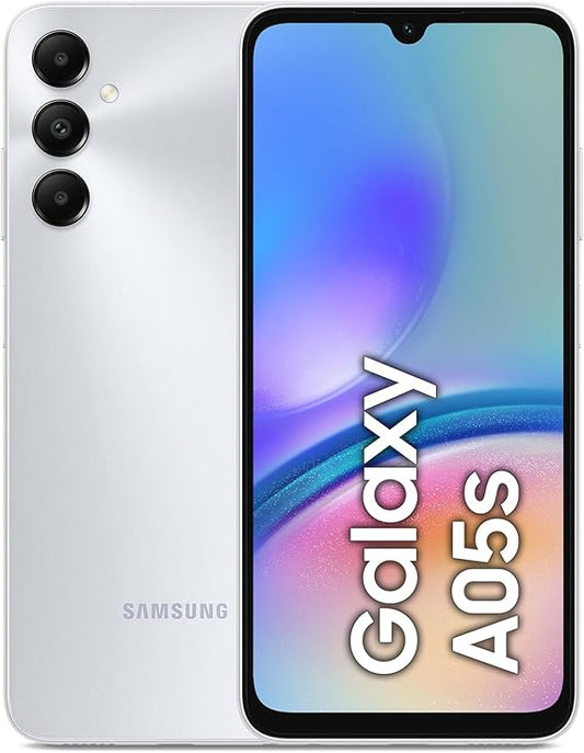 Samsung Galaxy A05s Smartphone Android, Display Infinity-U 6.7'', 4GB RAM, 128GB, Memoria Interna Espandibile fino a 1 TB, Batteria 5.000 mAh, Silver [Versione Italiana]